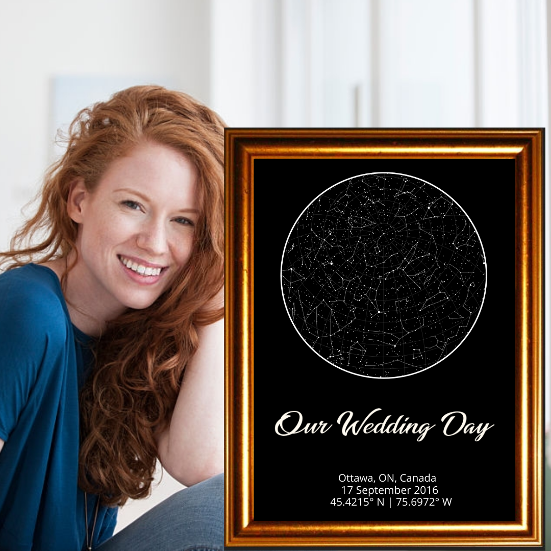 Personalized Custom Canvas Star Map - A moment you will never forget gift
