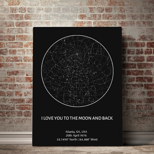 Personalized Custom Canvas Star Map - A moment you will never forget gift