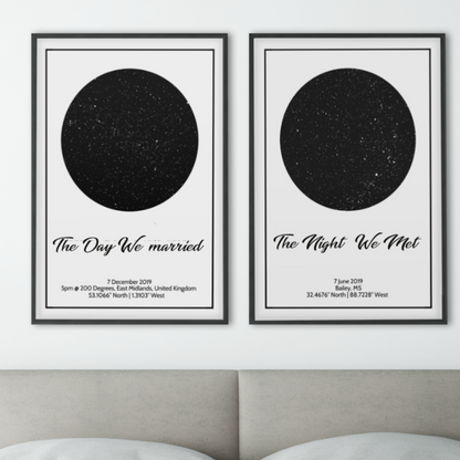 Personalized Custom Canvas Star Map - A moment you will never forget gift