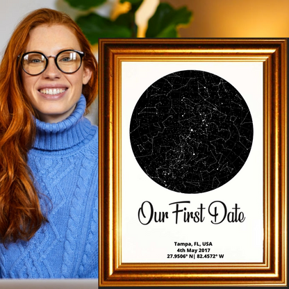 Personalized Custom Canvas Star Map - A moment you will never forget gift