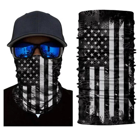 TrendsyShop MURICA Face Bandana Magic Scarf Headwrap Balaclava American Flag (BW)