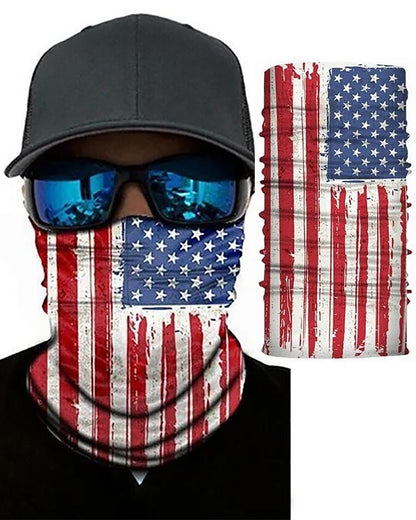 TrendsyShop MURICA Flag Red White Blue Face Bandana Magic Scarf Headwrap Balaclava (RWB)