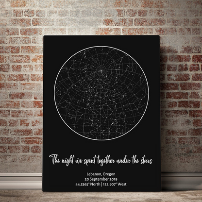Personalized Custom Canvas Star Map - A moment you will never forget gift