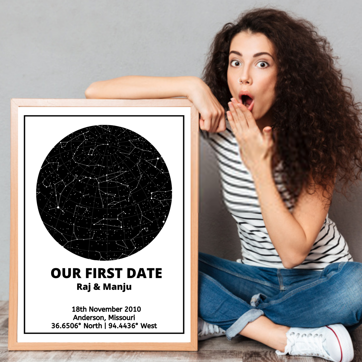 Personalized Custom Canvas Star Map - A moment you will never forget gift