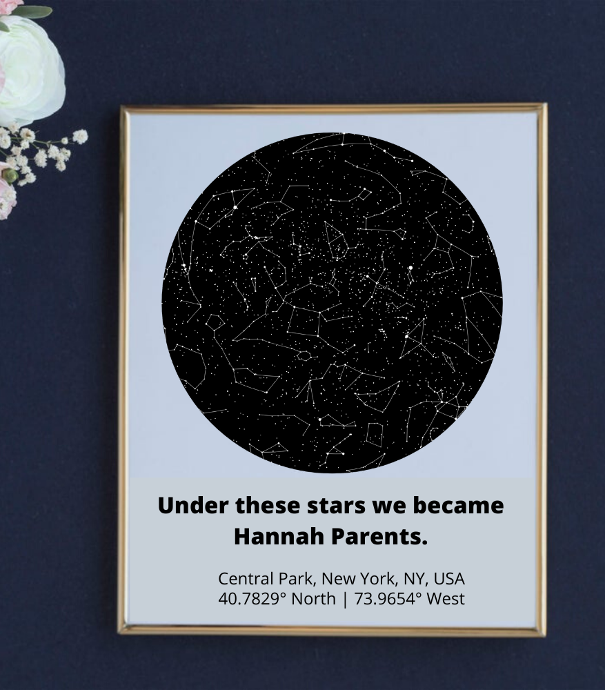 Personalized Custom Canvas Star Map - A moment you will never forget gift