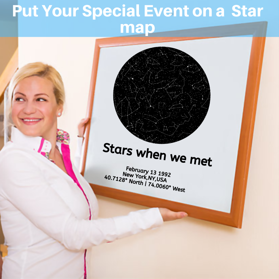 Personalized Custom Canvas Star Map - A moment you will never forget gift