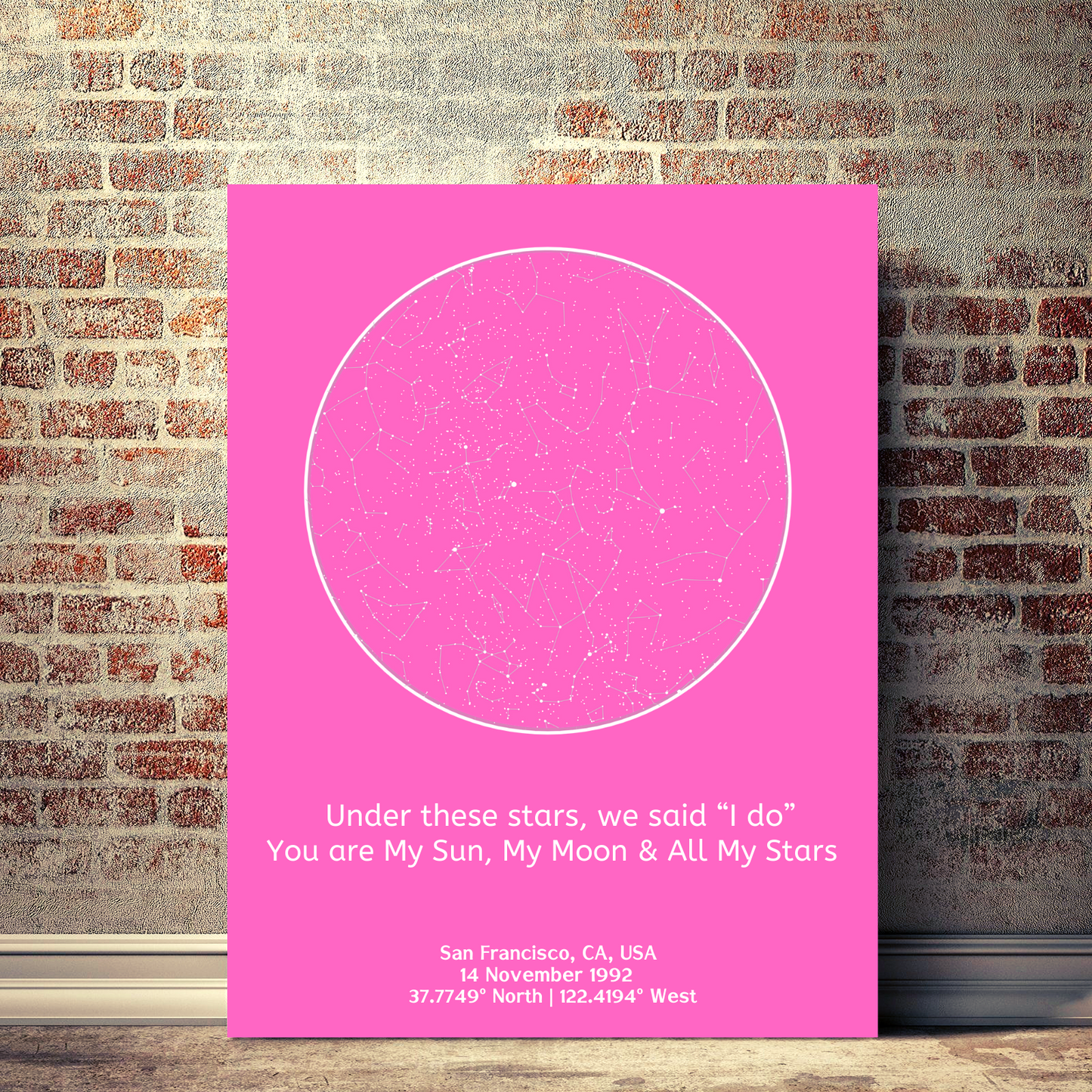 Personalized Custom Canvas Star Map - A moment you will never forget gift