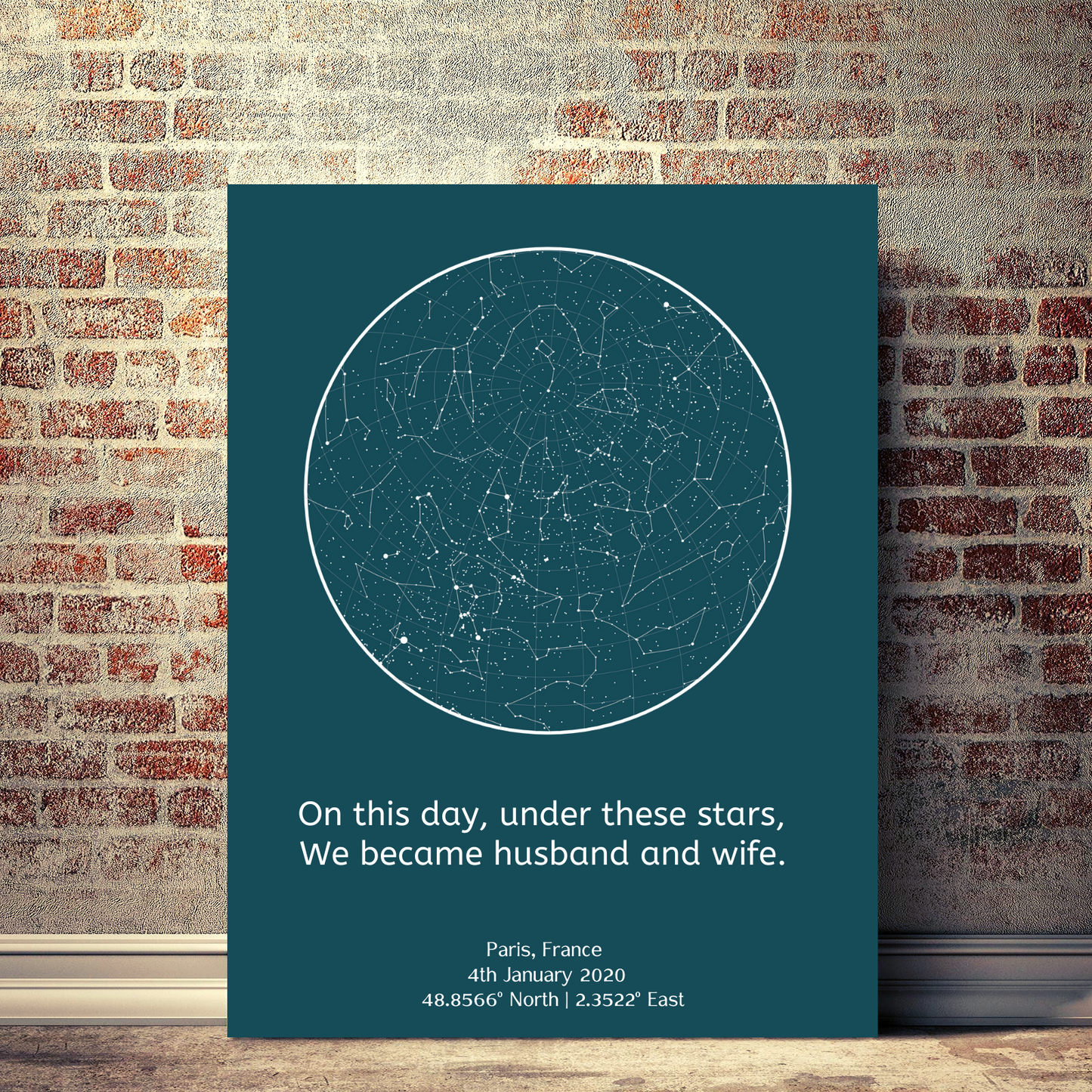 Personalized Custom Canvas Star Map - A moment you will never forget gift